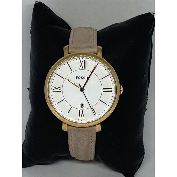 Fossil Jacqueline ES3988 Women's Blush Leather Analog Dial Quartz Watch UC703 - Picture 1 of 12